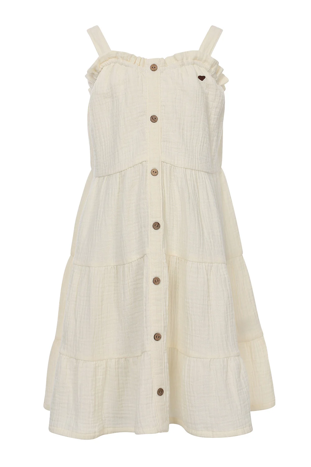 Looxs | Mousseline zomerjurk - Ivory - Afbeelding 16