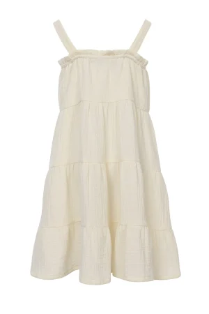 Looxs | Mousseline zomerjurk - Ivory - Afbeelding 15