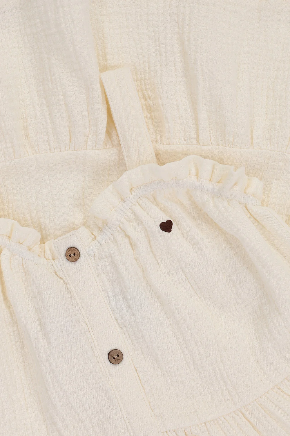 Looxs | Mousseline zomerjurk - Ivory - Afbeelding 14