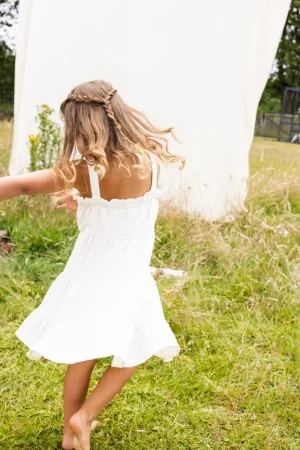 Looxs | Mousseline zomerjurk - Ivory - Afbeelding 13