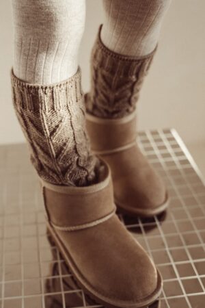 Two You Label | Knitted Legwarmers - Taupe