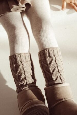 Two You Label | Knitted Legwarmers - Taupe - Afbeelding 4
