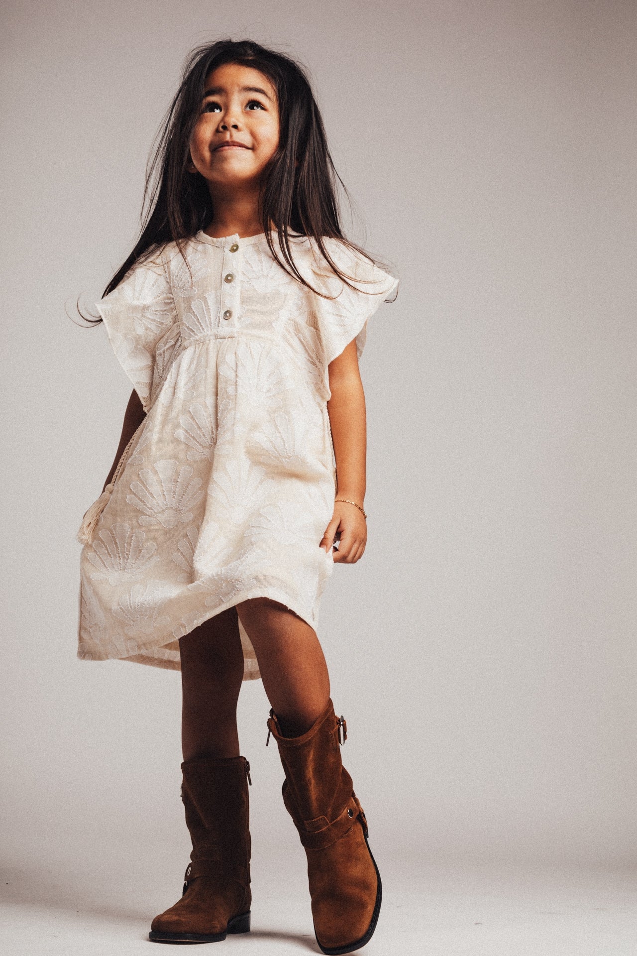 Baje | Dress woven - Off white - Afbeelding 3