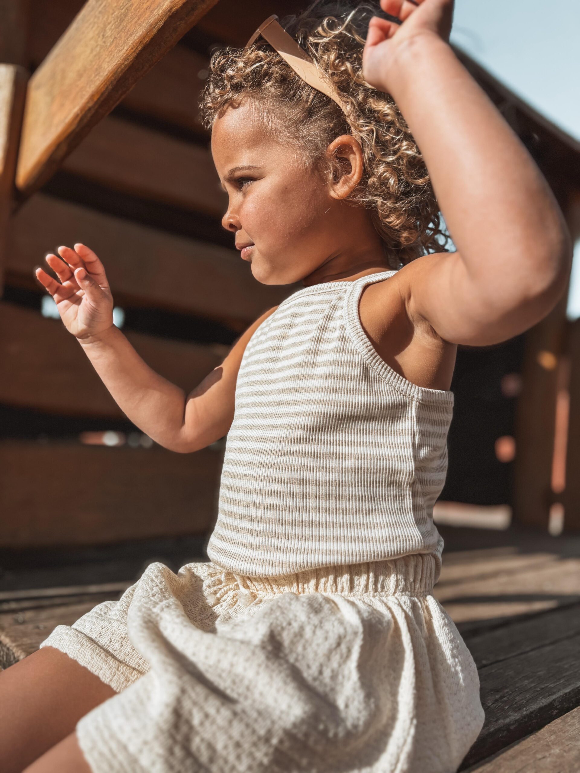 Play up | Striped ribbed top - Gres - Afbeelding 8