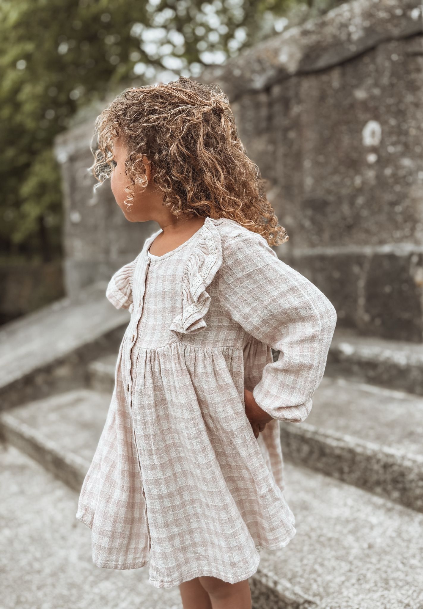 Lil' Atelier | Dress ruffle - Peach whip