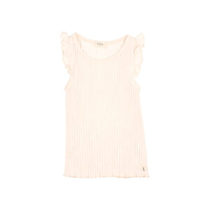 Búho | Rib Ruffle shirt - Ivory - Afbeelding 10