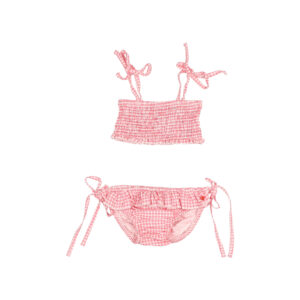 Búho | Gingham Bikini - Coral Red