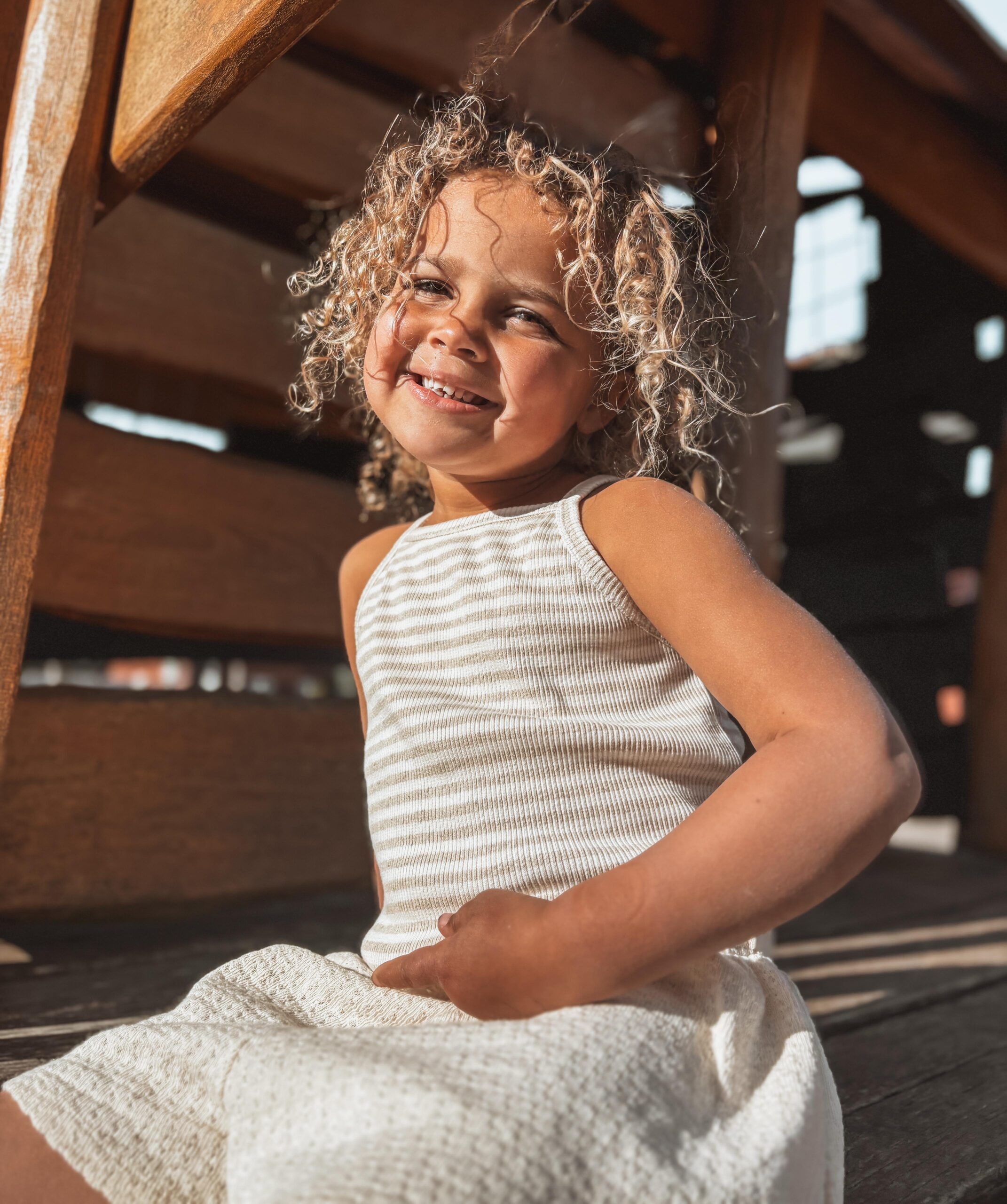 Play up | Striped ribbed top - Gres - Afbeelding 11