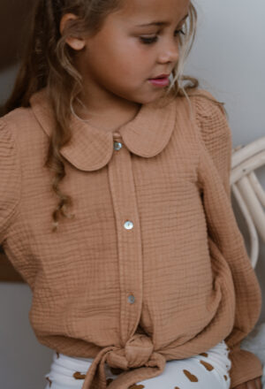 Navy Natural | Faye blouse - Cork - Afbeelding 9
