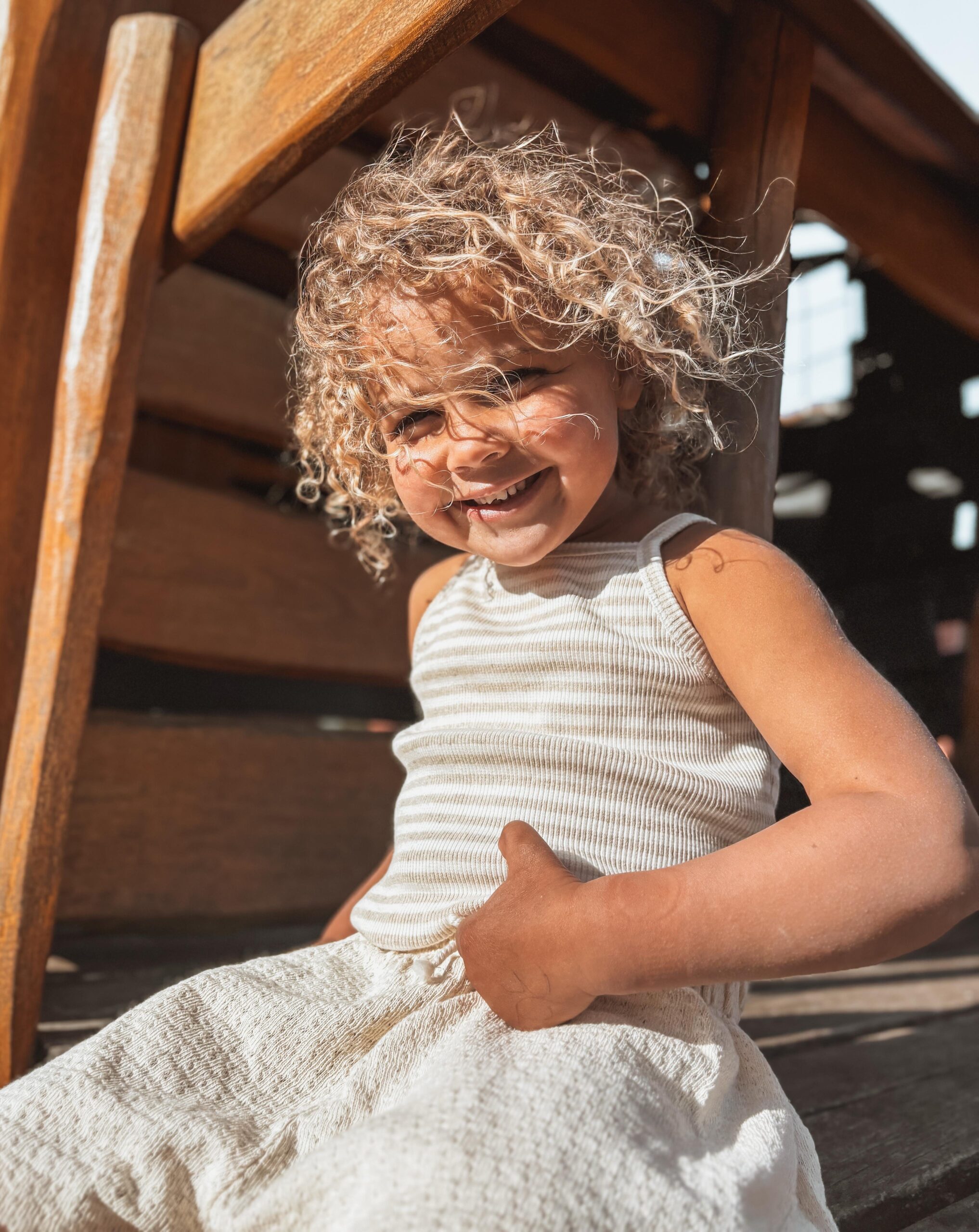 Play up | Striped ribbed top - Gres - Afbeelding 9