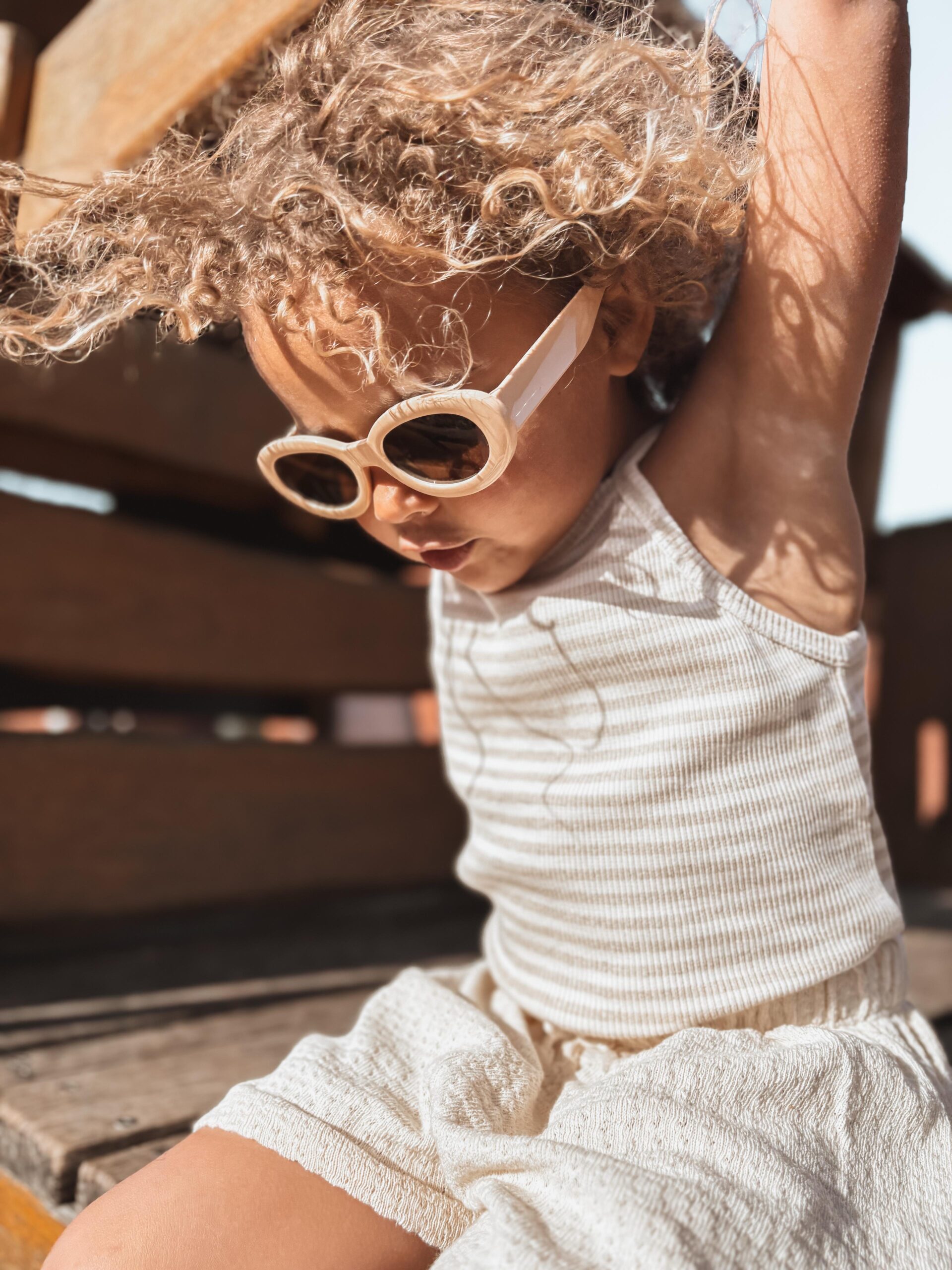 Play up | Striped ribbed top - Gres - Afbeelding 6