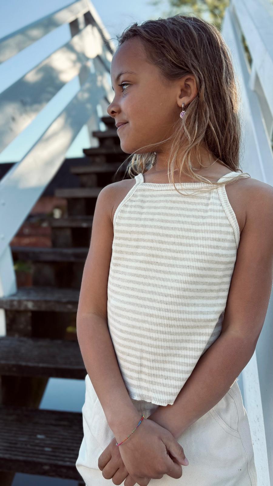 Play up | Striped ribbed top - Gres - Afbeelding 4