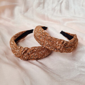 Mjitsk | Haarband Knot - Ditsy Brown - Afbeelding 4