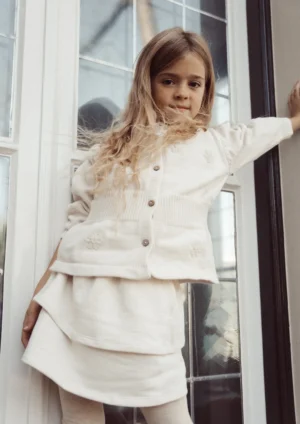 Two You Label | Knit cardigan flower - Oat - Afbeelding 2